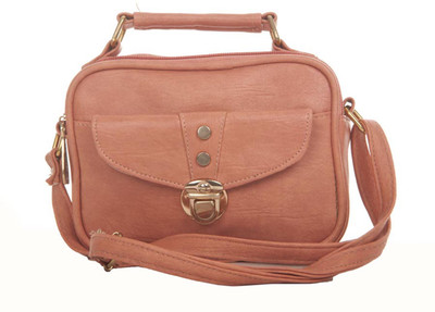 

Aliado Women Casual Orange Leatherette Sling Bag