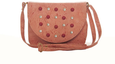 

Aliado Women Casual Orange Leatherette Sling Bag