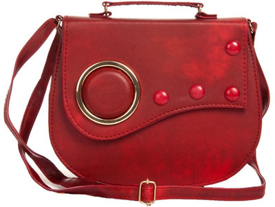 

Aliado Women Casual Pink Leatherette Sling Bag