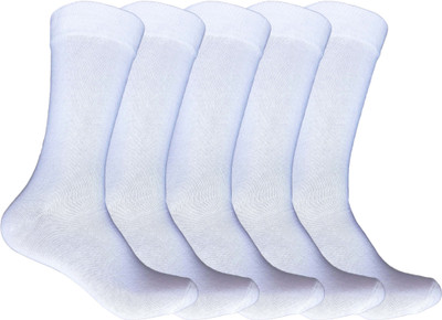 QUEERY Men Solid Mid-Calf/Crew(Pack of 5)