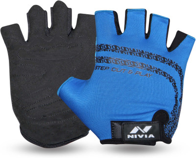 

Nivia Copperhead Gym & Fitness Gloves (L, Blue), Black;blue
