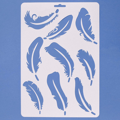 

Aarav International Stencil-feather Stencil-feather-1 Stencil-feather Stencil(Pack of 1, feather)