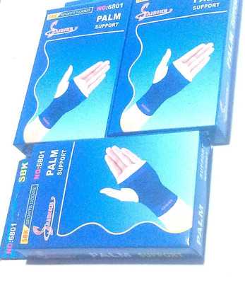 

MK Palm Wrist Support Grip Protection for Sports 2 Pair. Wrist Support(Blue, White