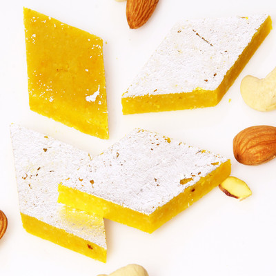 

Ghasitaram Gifts PURE KESARI KAJU KATLI(200 g, Box)