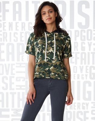 Army print t shirt for girl outlet