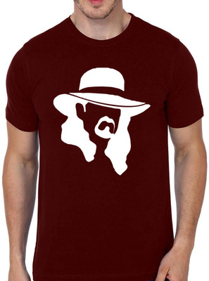 ATRANGI STORE Printed Men Round Neck Maroon T-Shirt