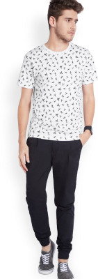 

Parx Printed Men's Round Neck White T-Shirt