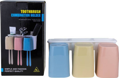 

ZEVORA Combination Plastic Toothbrush Holder (Multicolor, Wall Mount) Plastic Toothbrush Holder(Multicolor, Wall Mount)