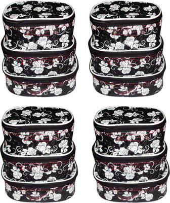 

Afrose Set of 4 Toiletry Bag Jewelry Case Makeup Vanity Box Pack of 4(Black)