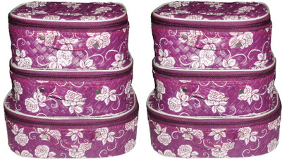 

Afrose Set of 3 Toiletry Bag Jewelry Case Makeup Vanity Box Pack of 2(Purple)