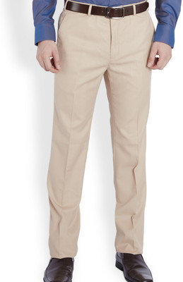 Raymond Regular Fit Men's Beige Trousers