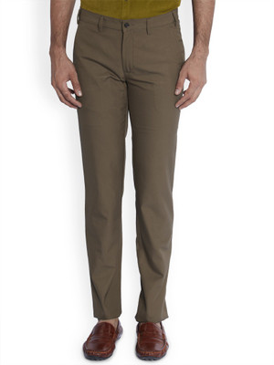 

Park Avenue Slim Fit Men's Brown Trousers