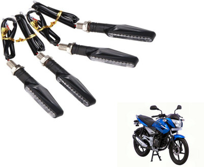 MOCKHE Front, Rear LED Indicator Light for Bajaj XCD 125cc(Yellow)
