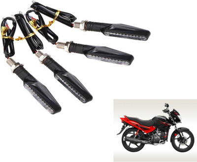 MOCKHE Front, Rear LED Indicator Light for Hero Glamour(Yellow)