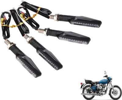 MOCKHE Front, Rear LED Indicator Light for Royal Enfield Electra(Yellow)