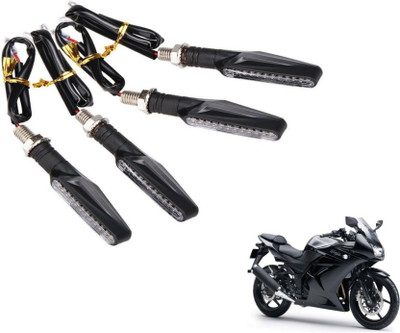 MOCKHE Front, Rear LED Indicator Light for Kawasaki Ninja 250(Yellow)