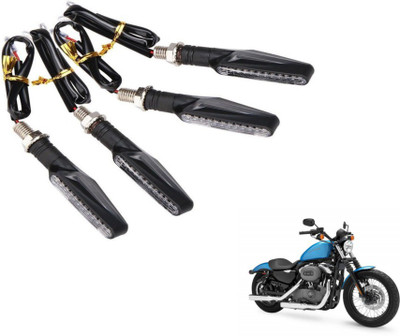 MOCKHE Front, Rear LED Indicator Light for Universal For Bike XL HD(Yellow)