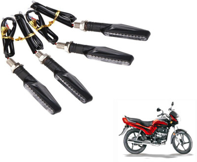 MOCKHE Front, Rear LED Indicator Light for Hero Passion Plus(Yellow)
