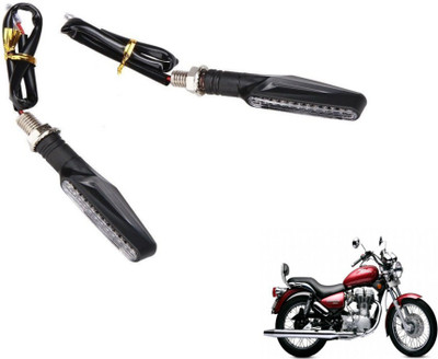 MOCKHE Front, Rear LED Indicator Light for Royal Enfield Electra Twin Spark(Yellow)