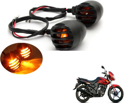 MOCKHE Front, Rear LED Indicator Light for TVS Flame DS125(Yellow)