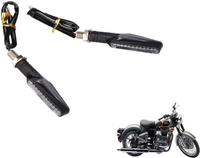 MOCKHE Front, Rear LED Indicator Light for Royal Enfield Classic 500(Yellow)