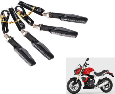 MOCKHE Front, Rear LED Indicator Light for Mahindra Mojo(Yellow)