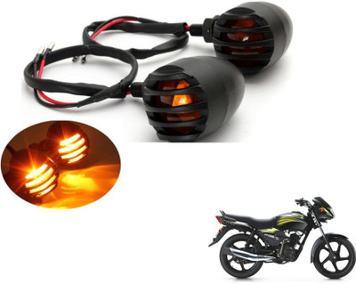 MOCKHE Front, Rear LED Indicator Light for TVS Star City(Yellow)