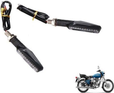 MOCKHE Front, Rear LED Indicator Light for Royal Enfield Electra(Yellow)