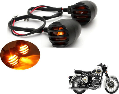 MOCKHE Front, Rear LED Indicator Light for Royal Enfield Classic 350(Yellow)