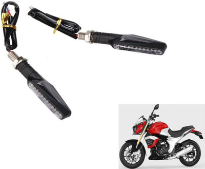 MOCKHE Front, Rear LED Indicator Light for Mahindra Mojo(Yellow)