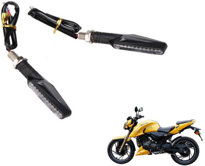 MOCKHE Front, Rear LED Indicator Light for TVS Apache 200(Yellow)