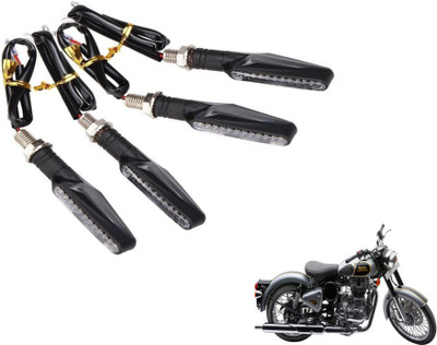 MOCKHE Front, Rear LED Indicator Light for Royal Enfield Classic 500(Yellow)