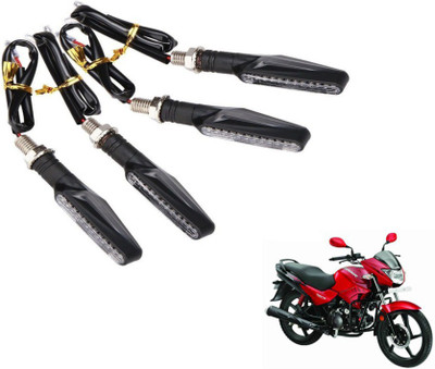 MOCKHE Front, Rear LED Indicator Light for Hero Glamour FI(Yellow)