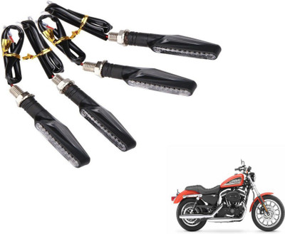 MOCKHE Front, Rear LED Indicator Light for Universal For Bike XL HD(Yellow)