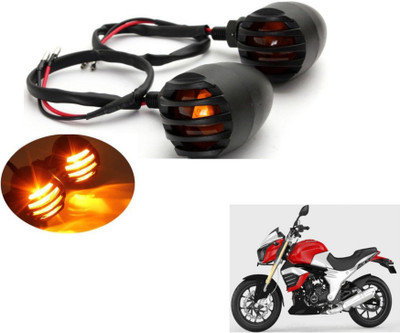 MOCKHE Front, Rear LED Indicator Light for Mahindra Mojo(Yellow)