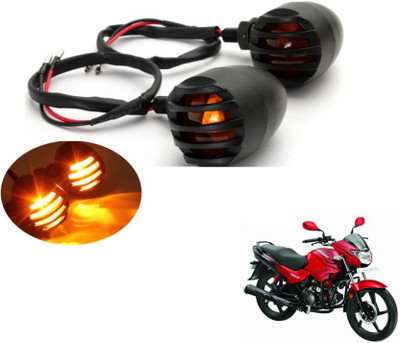 MOCKHE Front, Rear LED Indicator Light for Hero Glamour FI(Yellow)