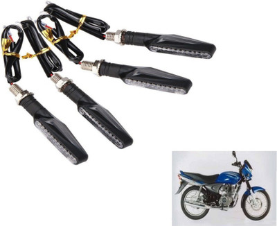 MOCKHE Front, Rear LED Indicator Light for Bajaj(Yellow)