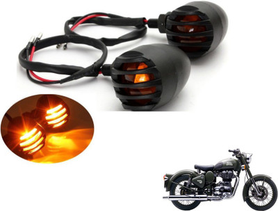 MOCKHE Front, Rear LED Indicator Light for Royal Enfield Battle Green(Yellow)