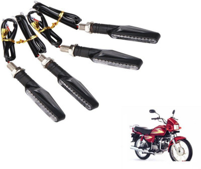 MOCKHE Front, Rear LED Indicator Light for Hero Splendor(Yellow)