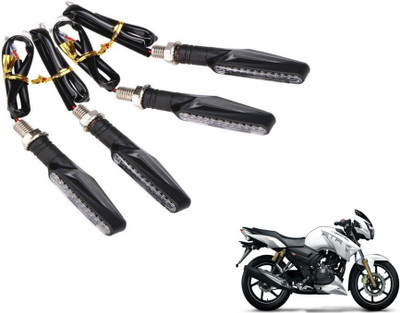 MOCKHE Front, Rear LED Indicator Light for TVS Apache RTR 180(Yellow)
