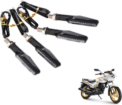 MOCKHE Front, Rear LED Indicator Light for TVS Star City(Yellow)