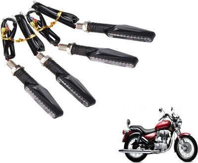 MOCKHE Front, Rear LED Indicator Light for Royal Enfield Electra Twin Spark(Yellow)