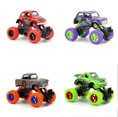

Emob 4 Wheel 1:18 Scale Amazing Graphic Printed Rock Crawler Pull back Metal Diecast Car Toy-Pack Of 4(Multicolor)