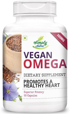 

Simply Nutra Vegan Omega 3 6 9 DHA - 500mg - 90 capsules(90 No)