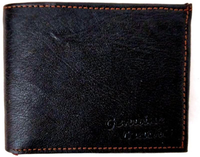 

swaag zone Men Black Genuine Leather Wallet(5 Card Slots)