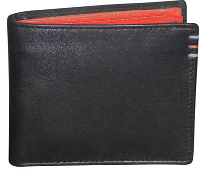 

Style 98 Men Black, Red Genuine Leather Wallet(3 Card Slots)