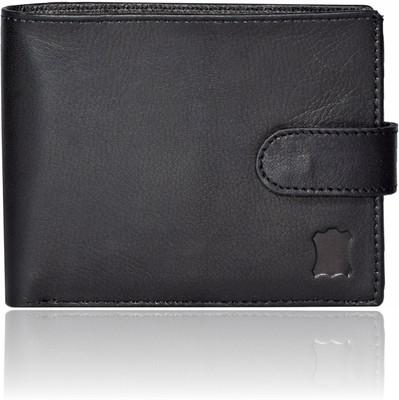 

Huntsman Men Black Genuine Leather Wallet(8 Card Slots)