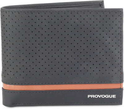 

Provogue Men Casual Tan, Black Genuine Leather Wallet(4 Card Slots), Black & tan