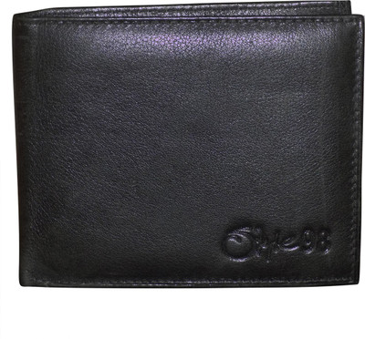 

Style 98 Men Black Genuine Leather Wallet(2 Card Slots)