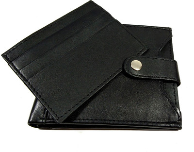 

White Bear Boys Black Genuine Leather Wallet(6 Card Slots)